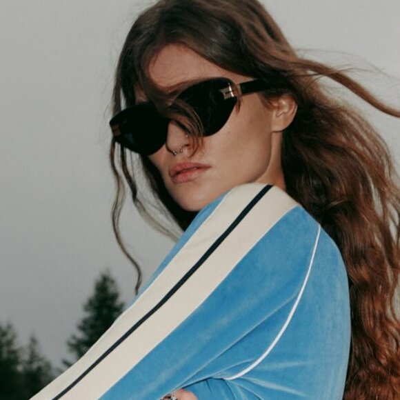 Palm Angels PERI10F MIRACLE 6055 Cat Eye Sunglasses - Havana/Green - Picture 6 of 11